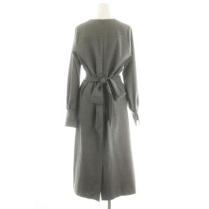 23AW ウエストツイストロングスリーブワンピース 長袖 38 グレー（2024
