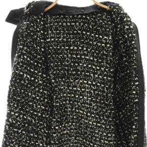 Grace Class 23AW ツイードフーディーコート 36 ブラック ホワイト