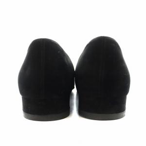 FOXEY パンプス ポインテッドトゥ リボン スエード 36.5 ブラック