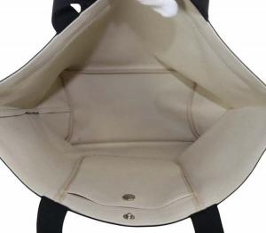 Hervé Chapelier 708GP コーテッドキャンバススクエアトートA4サイズ ノワール×ノワール