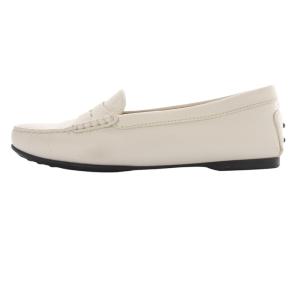TOD'S レザードライビングシューズ ローファー 36.5 23.5cm 白 ホワイト