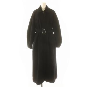 UND FRONT GATHER OPEN SLEEVE COAT ロングコート アウター ギャザー ウール