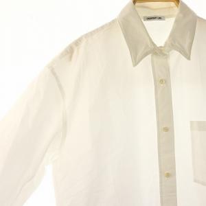 EVERYDAY I LIKE Big Wash シャツ ブラウス 長袖 前開き コットン 白 ホワイト /NR OS
