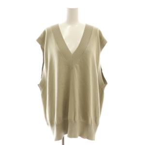 23SS Vネックベスト オーバーサイズ AP STUDIO取扱い コットン ベージュ /KO OS