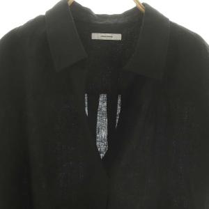 JOURNAL STANDARD 23SS リネンスキッパープルオーバー シャツ 半袖 F 黒 ブラック