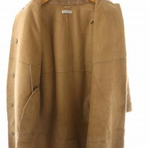 SNIDEL 22AW エコペルイサステナ ECOPEL Sustaina ファーステンカラーロングコート アウター 0 S ベージュ