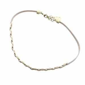 Salvatore Ferragamo ヴァラ チョーカー ネックレス ロゴ ゴールド金具 ピンク