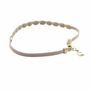 Salvatore Ferragamo ヴァラ チョーカー ネックレス ロゴ ゴールド金具 ピンク