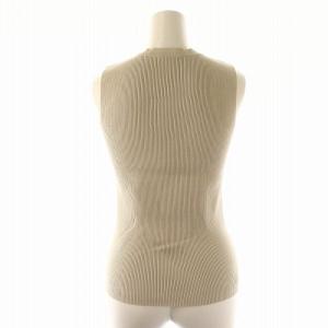 L'Appartement 23SS GIZA COTTON ニット カットソー ノースリーブ タンクトップ リブ コットン グレージュ