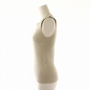 L'Appartement 23SS GIZA COTTON ニット カットソー ノースリーブ タンクトップ リブ コットン グレージュ