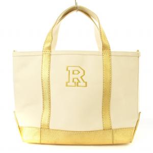 トートバッグ ロゴ キャンバス 金色 ベージュ /MM OF