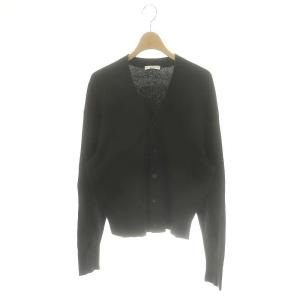 50/2 NATURAL DYE ORGANIC カーディガン 長袖 ニット 黒 ブラック