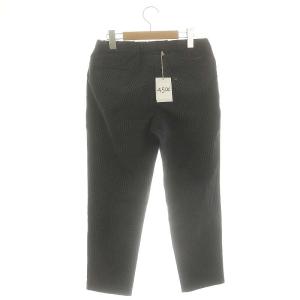 45rpm タグ付き ダブルクロスストレッチのイージースラックス パンツ グレンチェック柄 グレー 50860433