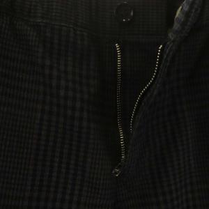 45rpm タグ付き ダブルクロスストレッチのイージースラックス パンツ グレンチェック柄 グレー 50860433