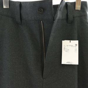 MHL. 23AW WOOL COTTON DRILL SKIRT スカート ロング ミモレ丈 Aライン ウール 1 ダークグレー