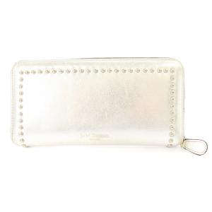 ジエロンゲテッド ジップ ウォレット ウィズ スタッズ 長財布 銀色 /MM OF