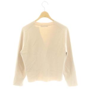 ANAYI 23AW ビジュー釦キーネック カーディガン ニット 長袖 38 ピンクベージュ