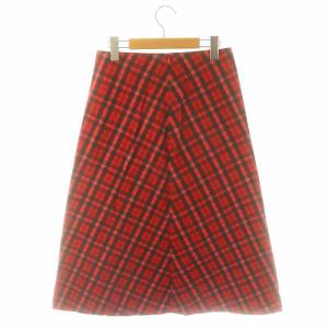 Y's ヨウジヤマモト チェックスカート Aラインスカート ロング 3 赤 黒 レッド ブラック YS-S18-011