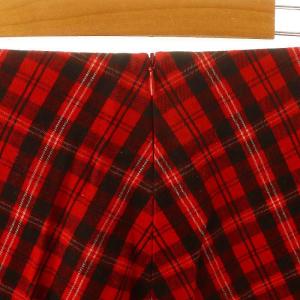 Y's ヨウジヤマモト チェックスカート Aラインスカート ロング 3 赤 黒 レッド ブラック YS-S18-011