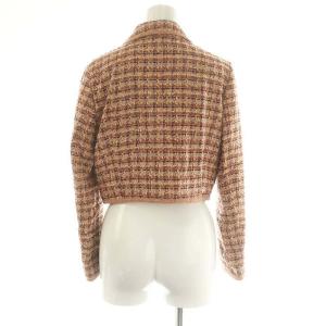 deicy ツイードジャケット フレアスカート セットアップ ブレザー シングル ロング丈 ミモレ丈 0 S ピンク