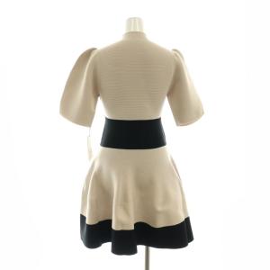 SNIDEL 23SS ホールガーメントフレアミニワンピース 半袖 F ベージュ