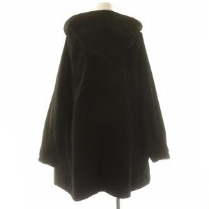 Spick&Span 24SS P/Ny 撥水スノーカモパーカーコート ミドル丈 フード 36 黒 ブラック