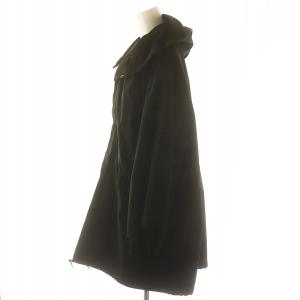 Spick&Span 24SS P/Ny 撥水スノーカモパーカーコート ミドル丈 フード 36 黒 ブラック