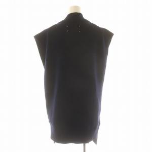 Martin Margiela 4 23AW ウールリネンタバード ニット ベスト  S ネイビー