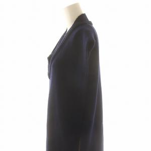 Martin Margiela 4 23AW ウールリネンタバード ニット ベスト  S ネイビー