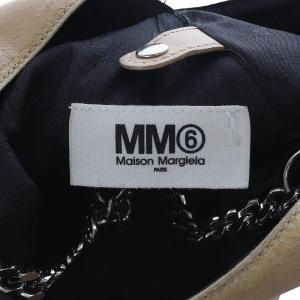 Martin Margiela MM6 メゾンマルジェラ ジャパニーズ Japanese トライアングル チェーンショルダーバッグ 斜め掛け レザー ベージュ