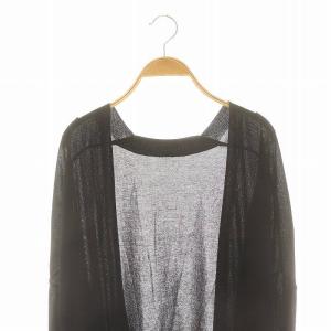 Deuxieme Classe 23SS shake code カーディガン トッパー 長袖 黒 ブラック