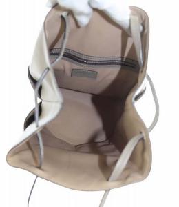 J&M DAVIDSON ハンドバッグ スタッズ 巾着 グレー