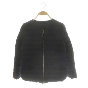 ノーカラーダウンジャケット ウール 01 ネイビー LTA19A4648