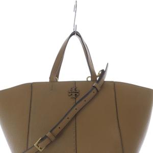 TORY BURCH MCGRAW 2way トートバッグ ハンドバッグ ショルダーバッグ 茶色 ブラウン