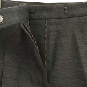 TOMORROWLAND collection 24AW ウールシルクタッサー 1タックテーパードパンツ 34 グレー /HK OS
