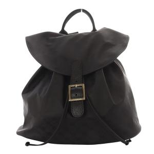 ソフティ SOFTY バッグ リュックサック バックパック フラップ 総柄 巾着 ナイロン 黒 ブラック GH1533