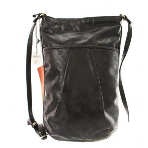 タグ付き サコッシュ ショルダーバッグ 総柄 黒 730011