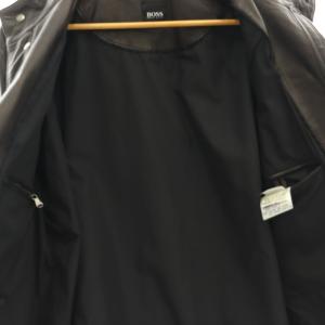 HUGO BOSS ラムレザー ジャケット 052 ブラック