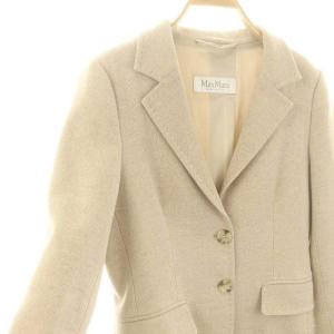 Max Mara ウールカシミヤテーラードジャケット アウター 36 ベージュ