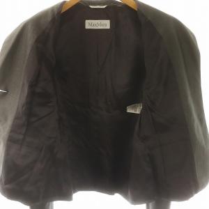 Max Mara ウールシルク テーラードジャケット 2B シングル 42 グレー
