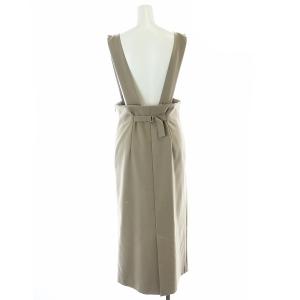 BEAUTY&YOUTH UNITED ARROWS サスペンダー ジャンバースカート ジャンスカ タイト マキシ ロング S グレージュ