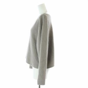 BALLSEY フラッフィーヤーン ボートネックプルオーバー ニット セーター 長袖 ショート丈 ウール S グレー /AT