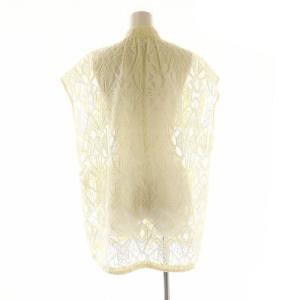 Ameri VINTAGE 23SS LACE WORKPOCKET VEST ベスト 前開き レース 刺繍 F アイボリー