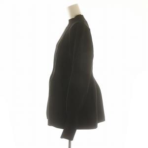 Ameri VINTAGE 22AW Constructive Knit Top フレアニット ニットソー 長袖 パフスリーブ F 黒 ブラック