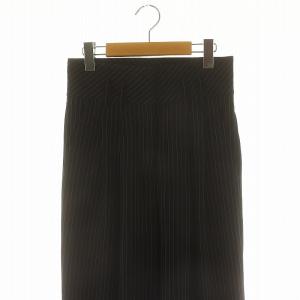 Ameri VINTAGE 2WAY BASIC STRAIGHT PANTS ストライプパンツ ワイドパンツ バギー タック ハイウエスト M 黒 白