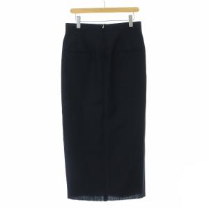 Deuxieme Classe Navy Maxi スカート タイト マキシ ロング モヘヤ昆 38 M 紺 ネイビー