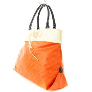 GHERARDINI ハンドバッグ バイカラー リボン オレンジ
