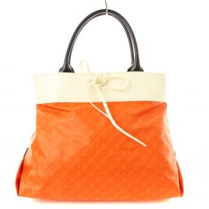 GHERARDINI ハンドバッグ バイカラー リボン オレンジ