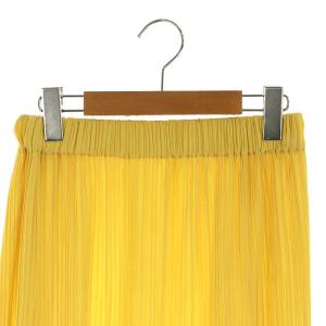 JIL SANDER プリーツスカート ウエストゴム ロング丈 マキシ丈 F 黄 イエロー