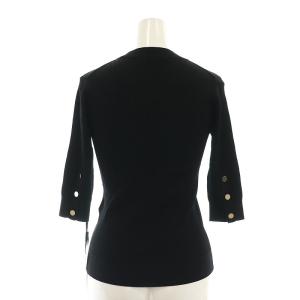 Grace Class 22SS 細リブニットトップ セーター 五分袖 36 黒 ブラック